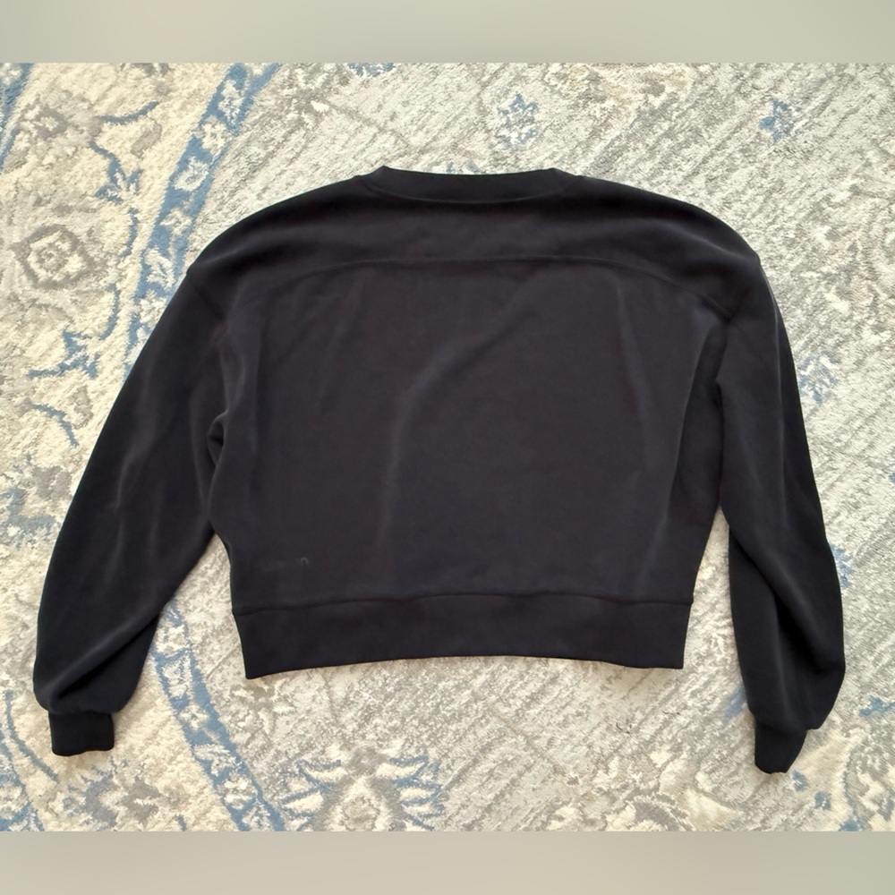 Lululemon Perfectly Oversized Cropped Crew *Softstreme Black - Picture 6 of 9